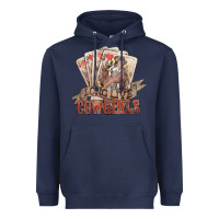 Navy long live cowgirls cards Heavyweight Hoodie - NancyCooperArtShop