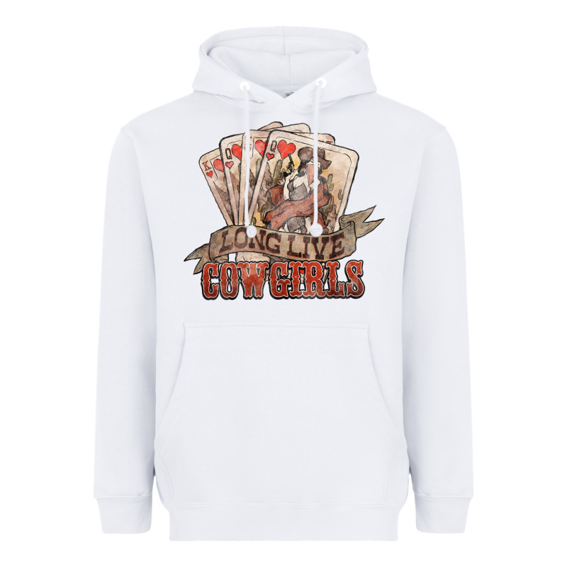 Long Live Cowgirls Cards Heavyweight Hoodie by NancyCooperArtShop | Teevron