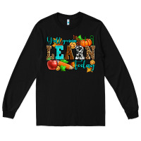 Black y'all gonna learn today pumpkin and pen Long Sleeve Tee - AdoDesignShop