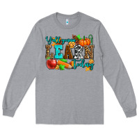 Heather Grey y'all gonna learn today pumpkin and pen Long Sleeve Tee - AdoDesignShop