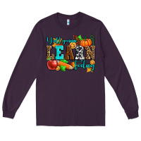 Plum y'all gonna learn today pumpkin and pen Long Sleeve Tee - AdoDesignShop