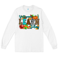 White y'all gonna learn today pumpkin and pen Long Sleeve Tee - AdoDesignShop