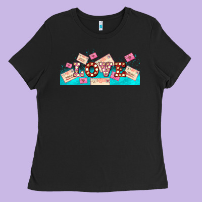 Love And Love Letters Ladies Tee Designed By Adodesignshop