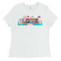 White love and love letters Ladies Tee - AdoDesignShop