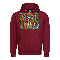Burgundy Western Pigs Zipper Hoodie - LillyAllenDesigns