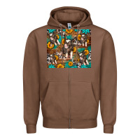 Chestnut Western Pigs Zipper Hoodie - LillyAllenDesigns