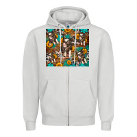 Dove Grey Western Pigs Zipper Hoodie - LillyAllenDesigns