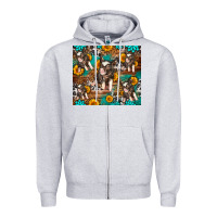Heather Grey Western Pigs Zipper Hoodie - LillyAllenDesigns