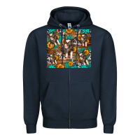 Navy Western Pigs Zipper Hoodie - LillyAllenDesigns