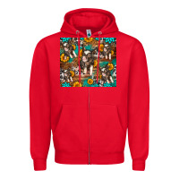 Red Western Pigs Zipper Hoodie - LillyAllenDesigns