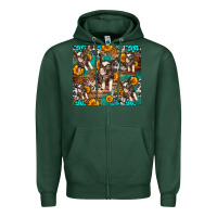 Sports Green Western Pigs Zipper Hoodie - LillyAllenDesigns