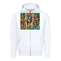 White Western Pigs Zipper Hoodie - LillyAllenDesigns