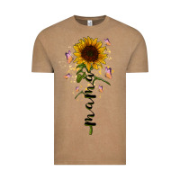 Vintage Coffee mama sunflower Vintage Tee - RacoonDesign