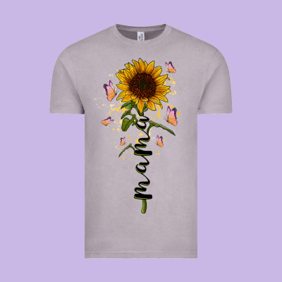 Mama Sunflower Vintage Tee Designed By Racoondesign