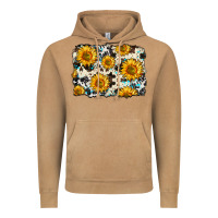 Vintage Camel cowhide sunflower pattern Vintage Hoodie - Zillion Design Studio