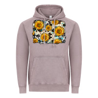 Vintage Zinc cowhide sunflower pattern Vintage Hoodie - Zillion Design Studio