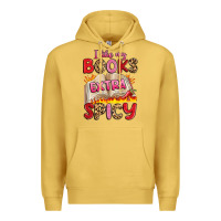 Antique Gold i like my books extra spicy Premium Hoodie - Artiststas