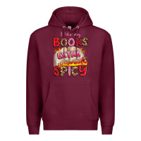 Burgundy i like my books extra spicy Premium Hoodie - Artiststas