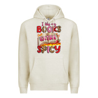 Oatmeal Heather i like my books extra spicy Premium Hoodie - Artiststas
