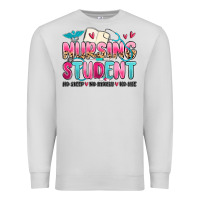 Dove Grey nursing student no sleep no money no life Premium Sweatshirt - MaliasSmallBusiness
