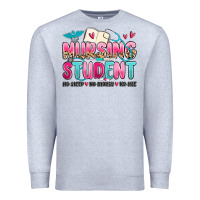 Heather Grey nursing student no sleep no money no life Premium Sweatshirt - MaliasSmallBusiness