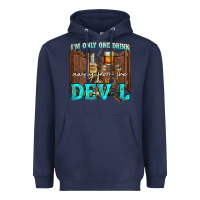 Navy im only one drink Heavyweight Hoodie - NancyCooperArtShop