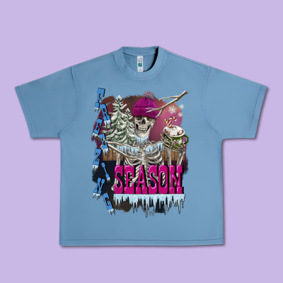 Freezing Season Skeleton Urban Heavy Tee Designed By Fadigitalartstudio