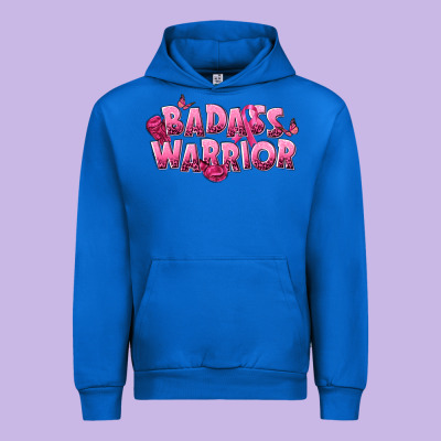 Badass Warrior Breast Cancer Urban Hoodie Designed By Nancycooperartshop