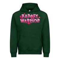 Forest Green Badass warrior Breast Cancer Urban Hoodie - NancyCooperArtShop