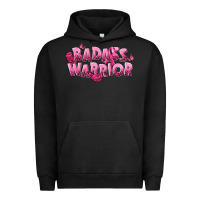 Pigment Black Badass warrior Breast Cancer Urban Hoodie - NancyCooperArtShop