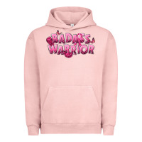 Pigment Salmon Badass warrior Breast Cancer Urban Hoodie - NancyCooperArtShop