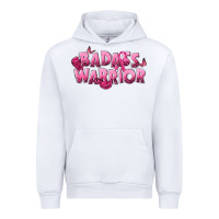 White Badass warrior Breast Cancer Urban Hoodie - NancyCooperArtShop