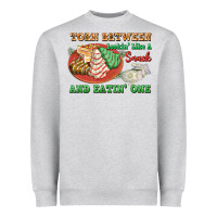 Heather Grey torn between lookin like a snack and eatin one Heavyweight Sweatshirt - FaDigitalArtStudio