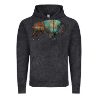 Vintage Arctic aztec bison Vintage Hoodie - RanaPortraitStore