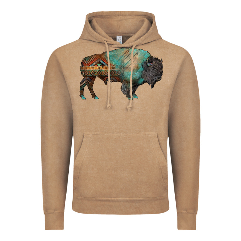 Aztec Bison Vintage Hoodie by RanaPortraitStore | Teevron