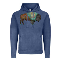 Vintage Denim aztec bison Vintage Hoodie - RanaPortraitStore