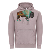 Vintage Zinc aztec bison Vintage Hoodie - RanaPortraitStore