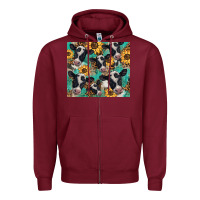 Burgundy western leopard sunflower black and white  cow Zipper Hoodie - BarkalooDesign