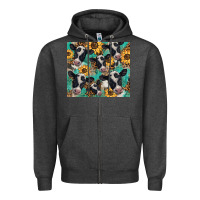 Charcoal Heather western leopard sunflower black and white  cow Zipper Hoodie - BarkalooDesign