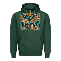 Sports Green western leopard sunflower black and white  cow Zipper Hoodie - BarkalooDesign