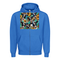True Royal western leopard sunflower black and white  cow Zipper Hoodie - BarkalooDesign