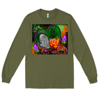 Army Green halloween heart mouse pad Long Sleeve Tee - BundleAndBundleShop