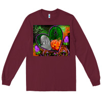 Burgundy halloween heart mouse pad Long Sleeve Tee - BundleAndBundleShop