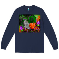 Navy halloween heart mouse pad Long Sleeve Tee - BundleAndBundleShop