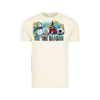 Vintage Arctic Tis The Season Christmas With Soccer Ball And Snowman Vintage Tee - FaDigitalArtStudio
