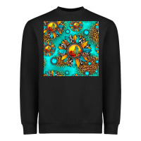 Black western sunset sunflowers seamless pattern Heavyweight Sweatshirt - HRA Design Shop