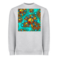 Heather Grey western sunset sunflowers seamless pattern Heavyweight Sweatshirt - HRA Design Shop