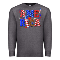 Charcoal Heather America Premium Sweatshirt - NancyCooperArtShop