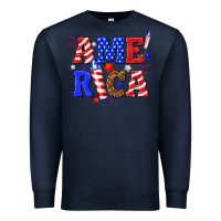 Navy America Premium Sweatshirt - NancyCooperArtShop