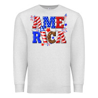 Oatmeal Heather America Premium Sweatshirt - NancyCooperArtShop